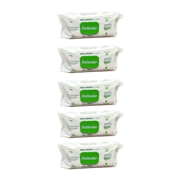 Freshmaker Karbonat ve Beyaz Sirke Katkılı Yüzey Temizlik Islak Havlusu - 100'lü 5 Paket ürün görseli 1