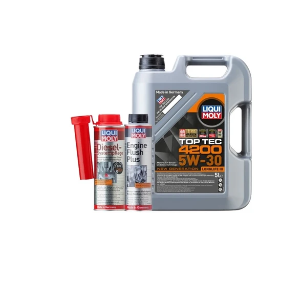 Liqui Moly Set 10 TopTec 4200 5L Motor Yağı 5W-30,Motor İçi Temizleyici,Dizel Sistem Temizleyici ürün görseli 1