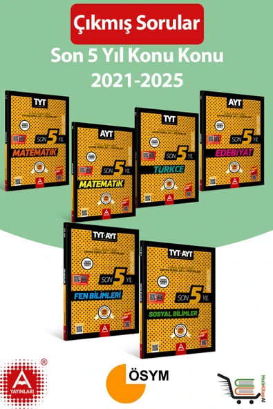 Son 5 Yıl AYT-TYT Konu Konu Çıkmış Sorular Seti 2021-2025 Yıllarını Kapsamakta Toplam 6 Eser ürün görseli 1