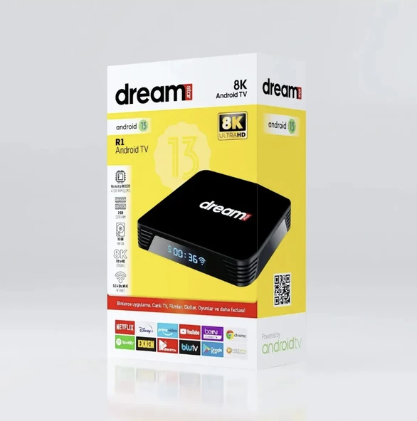 Dreamstar R1 16GB 8K Android TV Box ürün görseli 1