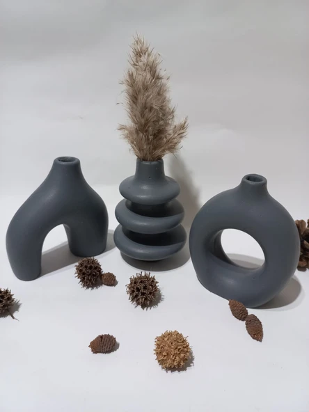 3 LÜ BOHEM VAZO SET RANDOM - Resim 2