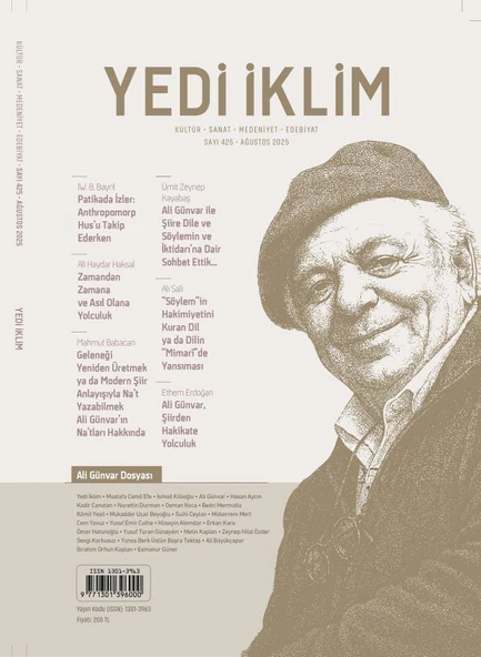 Yedi İklim Dergi 425.Sayı Ağustos 2025 ürün görseli 1
