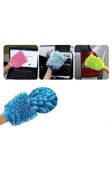 Mikrofiber Araç Yıkama Eldiveni Çizmez Oto Motorsiklet Bakım Süngeri Araba Temizleme Bezi Mop Havlu ürün görseli 1