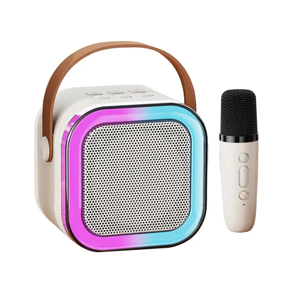 K12 Taşınabilir Kablosuz Mikrofonlu Karaoke Mini Bluetooth Hoparlör ürün görseli 1