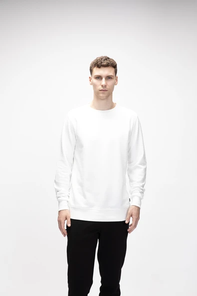 Bad  Bear Corner Crewneck Erkek Sweatshirt Beyaz ürün görseli 1