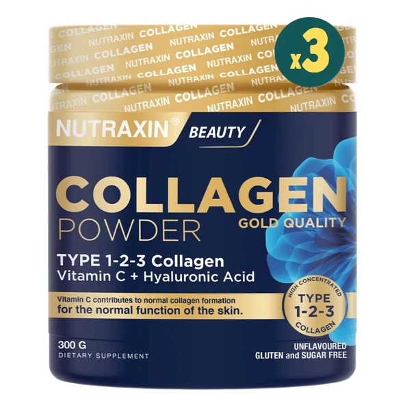 Nutraxin Collagen Powder 300 gr 3'lü ürün görseli 1