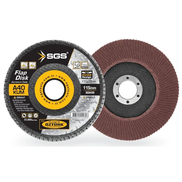 SGS 115mm Flap Disk 40 Kum (Aluminium Oxide) SGS430 ürün görseli 1