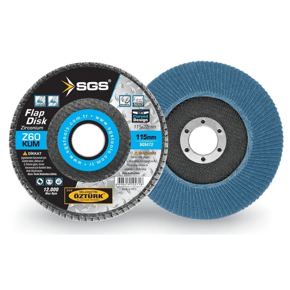 SGS 115mm Flap Disk 60 Kum ( Zirconium ) SGS472 ürün görseli 1