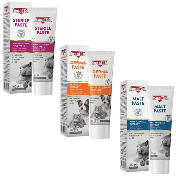 Bonacibo 3 lü Ekonomik Set Multivitamin-Malt Macun-Derma Paste ürün görseli 1