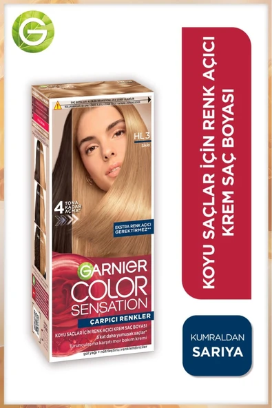 Garnier Çarpıcı Renkler HL3 Sarı Saç Boyası, Demikit ürün görseli 1