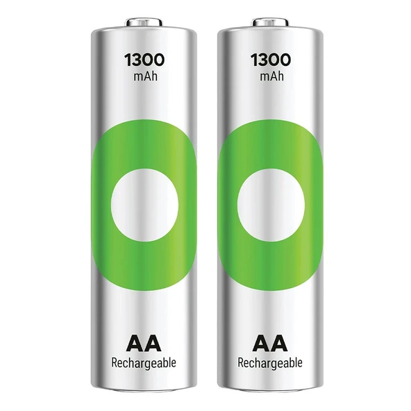 Gp ReCyko 1300 mAh 1.2 Volt AA Kalem Şarjlı Pil (2li Paket) ürün görseli 1