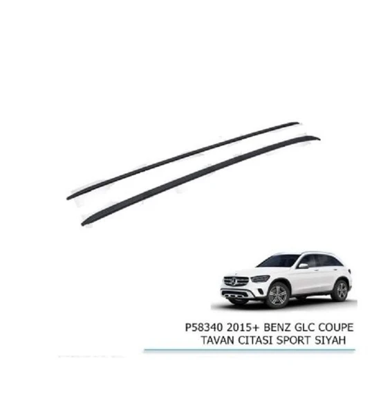 Mercedes Benz Uyumlu Glc Coupe Tavan Çıtası Sport Siyah 2015+ ürün görseli 1