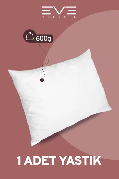 1 Adet Silikon Elyaf Nonwoven Yıkanabilir Antialerjik Vakumlu Yastık Seti 50x70cm 600 gr ürün görseli 1