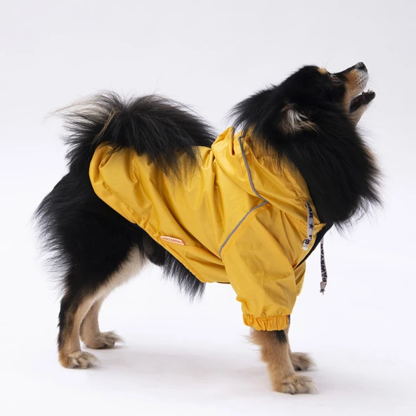 Pawstar Pluvia İçi Polar Küçük Irk Köpek Yağmurluğu Sarı ürün görseli 1