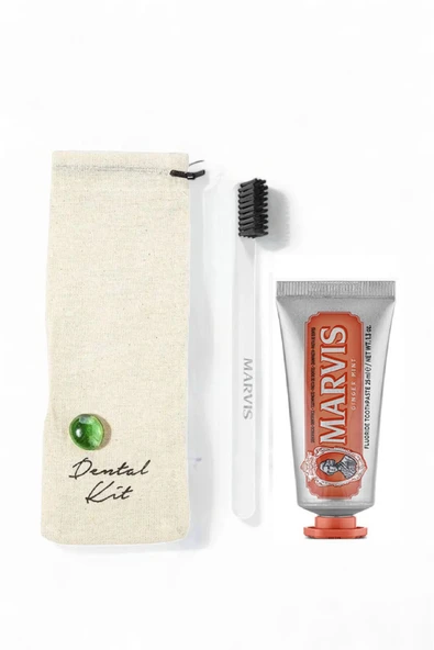 Marvis Ginger Mint Diş Macunu 25 ml + Yumuşak Beyaz Diş Fırçalı Dental Kit ürün görseli 1