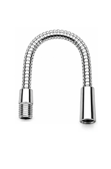 Metal Spiral Hortum (20cm-8mm) Krom Kaplama Masa lambası Aplik vb için (M10) - Resim 2