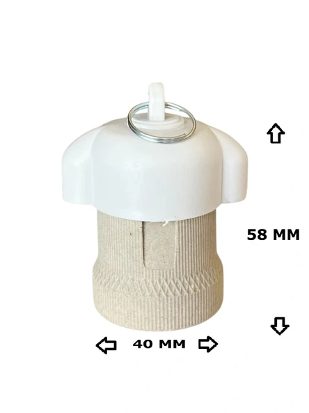 Porselen Bahçe Duyu E27 Su Geçirmez Dış Mekan Vidalı Yağmur Duyu (250V-4A) 10 Adet - Resim 3