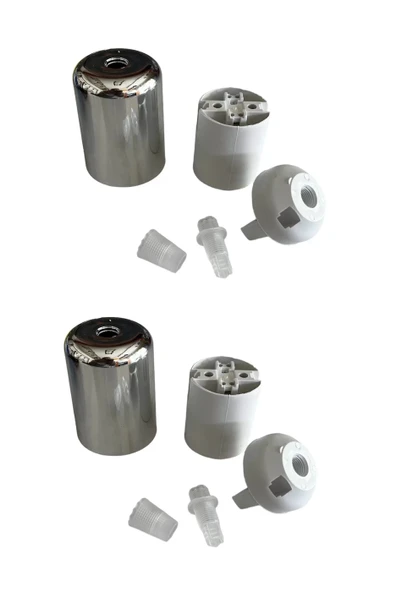 Duy Lalesi ve E27 Duy (Gümüş Renk) Plastik (2 ADET) ürün görseli 1