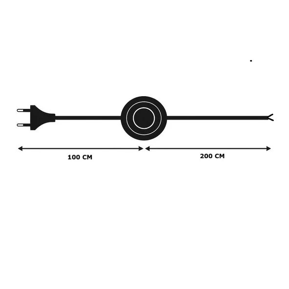 Fişli Yerpuarlı Kablo (Yassı)- Anahtarlı (2X0,50) Beyaz - 3 Metre - Resim 5