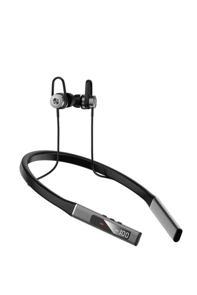 Manyetik Neckband 100 Saat Kablosuz Spor Bluetooth 5.0 Kulaklık Siyah ürün görseli 1