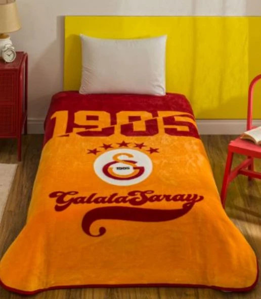 Taç Lisanslı Galatasaray sampiyon 25 Tek Kişilik Battaniye 2026 yeni model ürün görseli 1