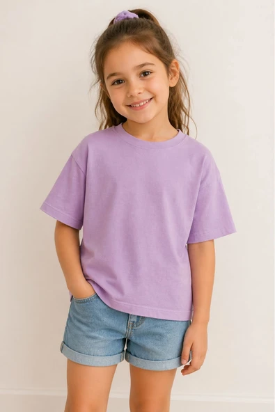Kız Çocuk Basic kısa Kollu T-Shirt ürün görseli 1