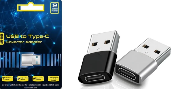 Auris ARS-AD08 USB-A to TYPE-C Dişi Çevirici ürün görseli 1
