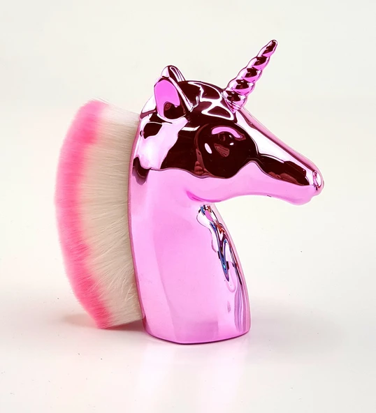 Pembe Unicorn Manikür Toz Fırçası Allık ve Makyaj Fırçası ürün görseli 1