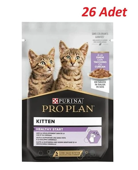 Pro Plan Pouch Sos İçinde Hindili Yavru Kedi Konservesi 85 Gr*26 Adet ürün görseli 1