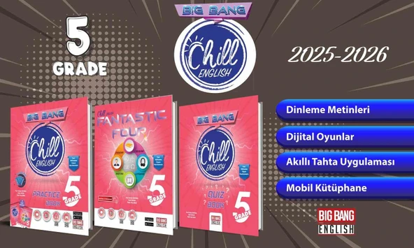 Big Bang 5. Sınıf Chill English Practice Book Fantastic Four Quiz Book Ünite Afişleri Yeni ürün görseli 1