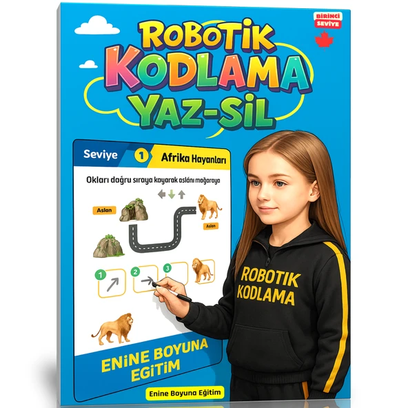 Robotik Kodlama YAZ-SİL Kitabı 4-10 Yaş (Birinci Seviye) ürün görseli 1