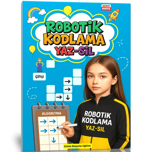 Robotik Kodlama YAZ-SİL Kitabı 4-10 Yaş (İkinci Seviye) ürün görseli 1