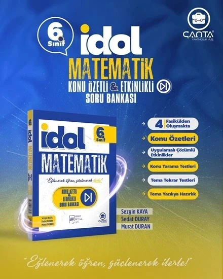 Çanta 6. Sınıf İdol Matematik Konu Özetli Etkinlikli Soru Bankası 4 Fasikül ürün görseli 1
