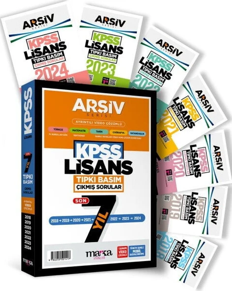 Marka 2025 KPSS Genel Yetenek Genel Kültür Lisans Çıkmış Sorular Son 7 Yıl Tıpkı Basım Çözümlü ARŞİV Serisi Marka Yayınları ürün görseli 1