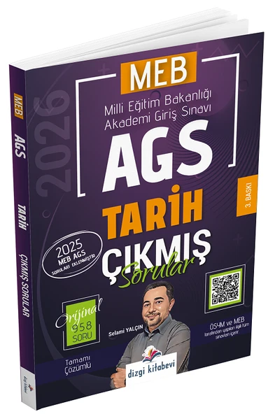 Dizgi Kitap 2026 MEB-AGS Tarih Çıkmış Sorular Çözümlü - Selami Yalçın Dizgi Kitap ürün görseli 1