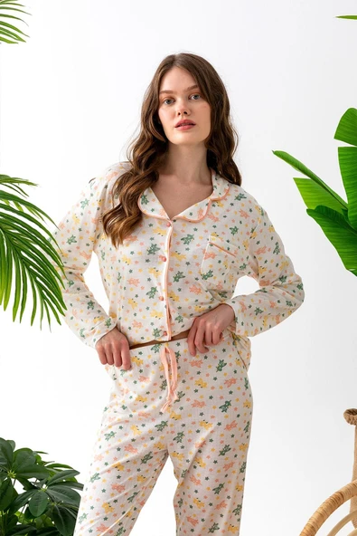 Uzun Kol Gömlek Yaka , Pinterest ,Mevsimlik ,Geniş Beden Aralığı Pijama ürün görseli 1