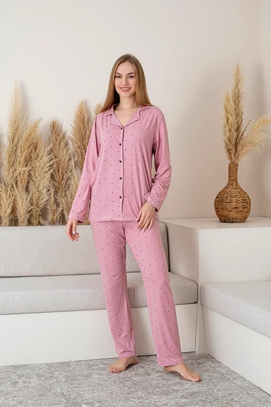 Uzun Kollu Milan Gömlek Pijama Takımı- Soft Seri ürün görseli 1