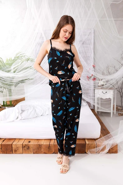 İp Askılı Pegasus Kadın Pijama Takımı- Genç Anne Serisi- Çeyizlik Pijama ürün görseli 1