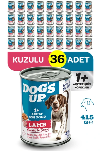 Dogs Up Yaş Yetişkin Köpek Maması Kuzu Etli 415gr 36Lı ürün görseli 1