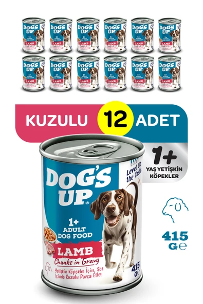 Dogs Up Yaş Yetişkin Köpek Maması Kuzu Etli 415gr 12Li ürün görseli 1