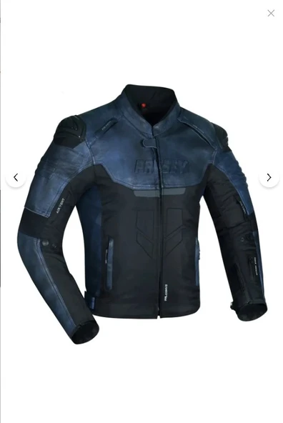 Prosev FALCON DERİ 4 MEVSİM DARK BLUE Motosiklet Montu ürün görseli 1