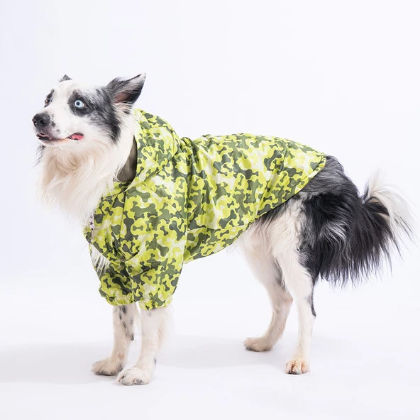 Pawstar GreenOssa Polarlı Su Geçirmez Orta-Büyük Irk Köpek Yağmurluğu ürün görseli 1