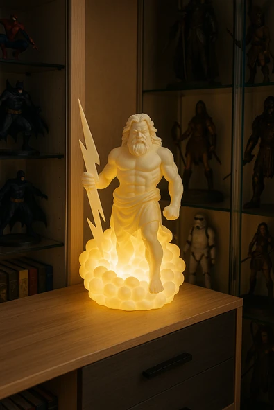 Zeus Masa Lambası  Mitolojik Dekoratif Gece Lambası Ev ve Ofis İçin ürün görseli 1