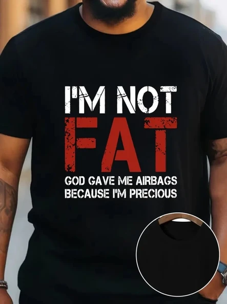 Baskılı Oversize Bisiklet Yaka T-shirt - Siyah ürün görseli 1