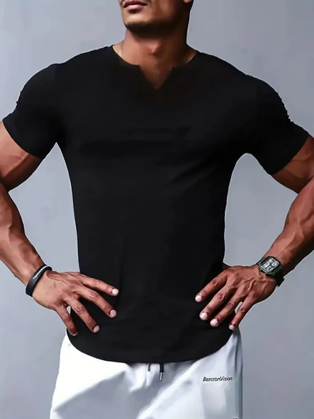 Erkek Kısa Kollu V Yaka Süprem T-shirt ürün görseli 1
