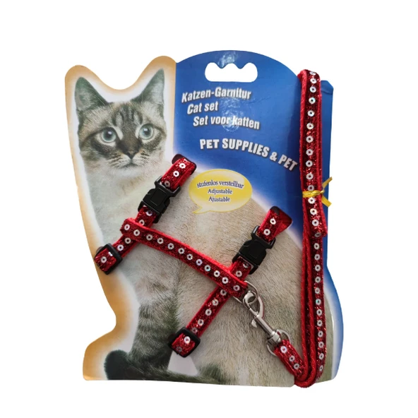 Parlak Kedi Gezdirme Göğüs Tasması ürün görseli 1