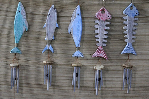 Ahşap Balıklı Metal Çan ürün görseli 1
