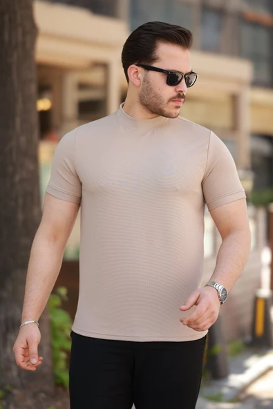 Erkek Yarım Balıkçı Yaka Kısa Kollu T-shirt ürün görseli 1