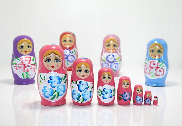 7'li Ahşap Matruşka ürün görseli 1