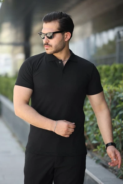 Erkek Kısa Kollu Yakalı Tişört ürün görseli 1